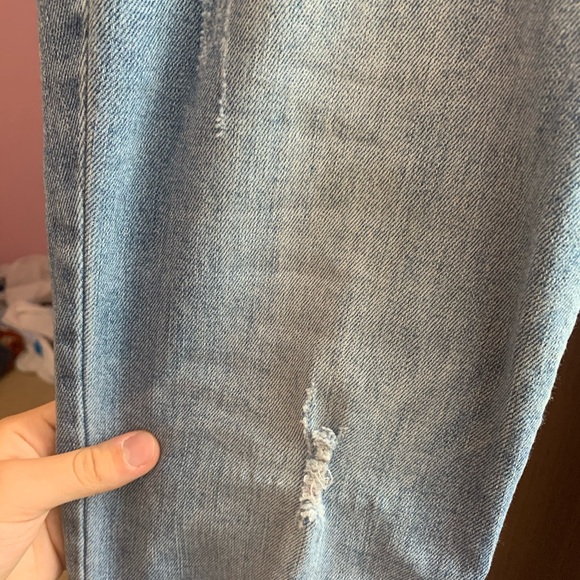 Old Navy Light Wash Trendy Distressed Flare Jeans - Picture 3 of 5